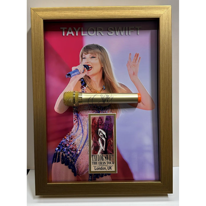 Taylor Swift Signed microphone with museum quality frame & proof 17x23