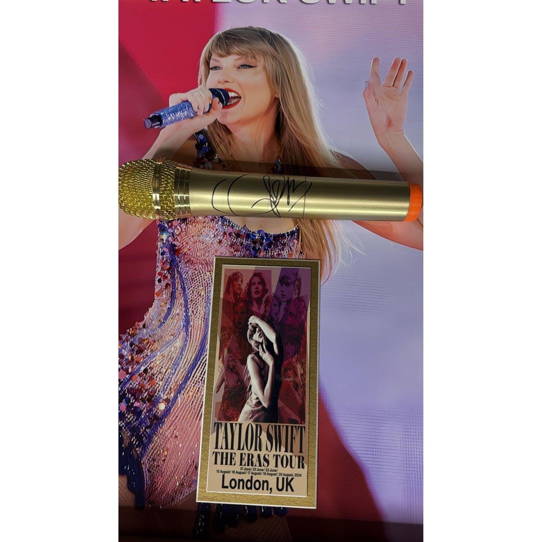 Taylor Swift Signed microphone with museum quality frame & proof 17x23