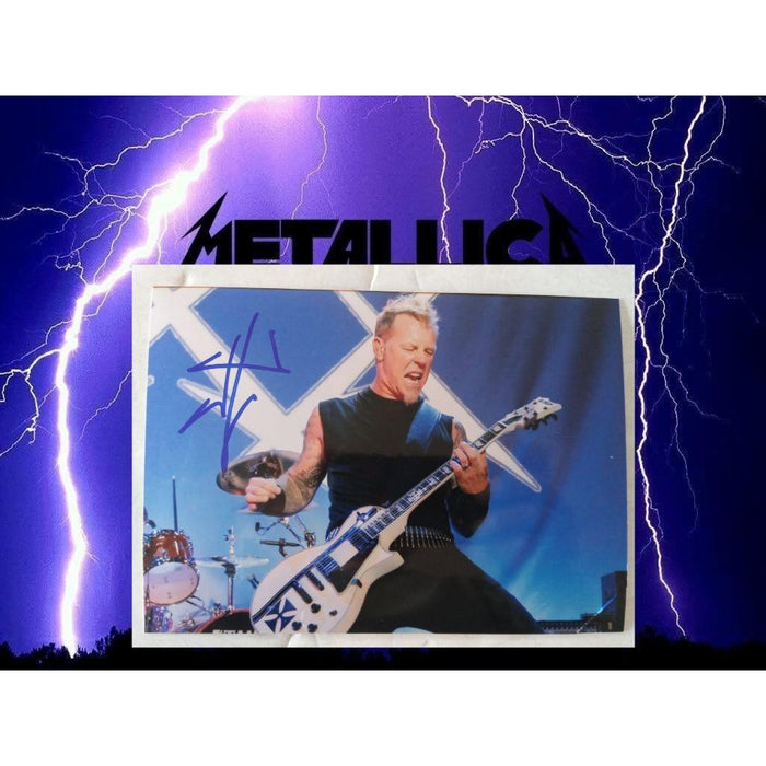 James Hetfield Metallica 5x7 photo signed with proof