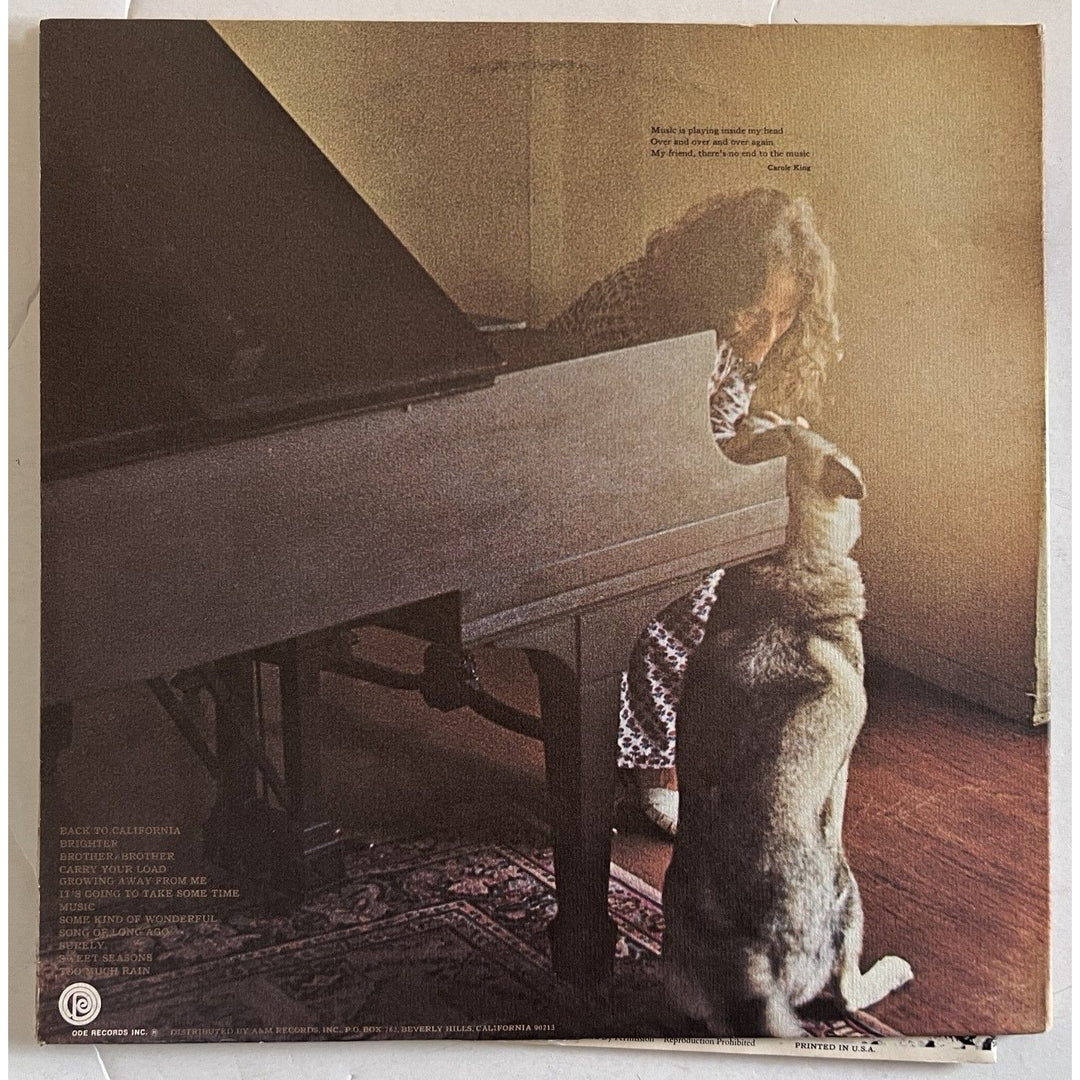 Carole King original LP signed with proof