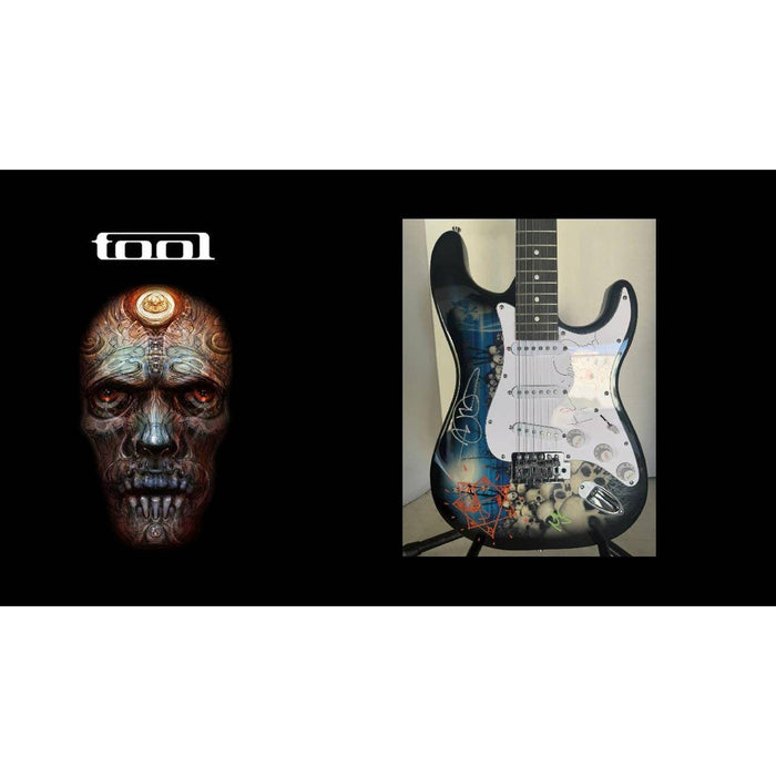 Tool Maynard James Keenan Danny Carey, Justin Chancellor, Adam Jones Skulls stratocaster electric guitar signed with proof