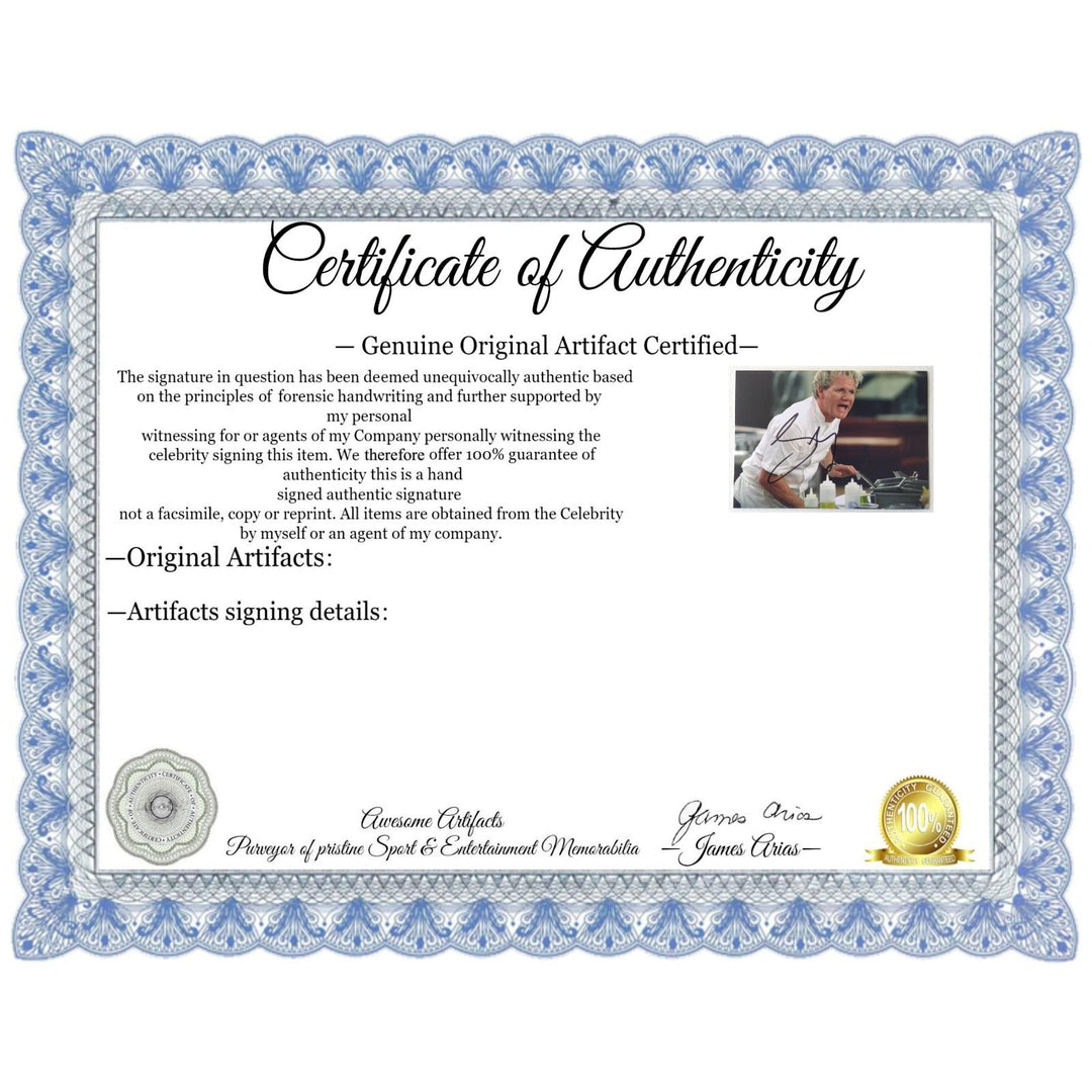 Gordon Ramsay one of the Worlds greatest Chefs 5x7 photograph signed with proof - Awesome Artifacts