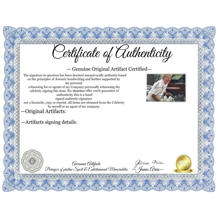 Gordon Ramsay one of the Worlds greatest Chefs 5x7 photograph signed with proof - Awesome Artifacts