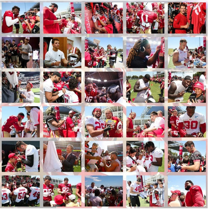 San Francisco 49ers Riddell 2022-23 NFC Champs speed authentic helmet team signed with proof Awesome Artifacts