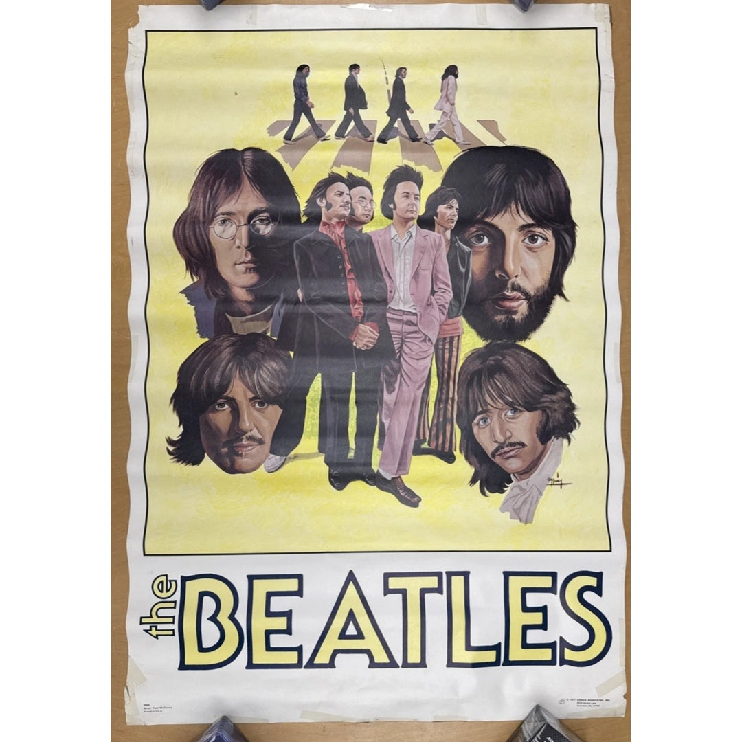 The beatles original vintage concert poster signed and framed.