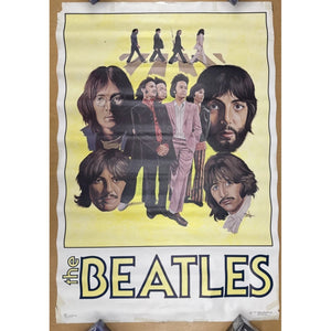 The beatles original vintage concert poster signed and framed