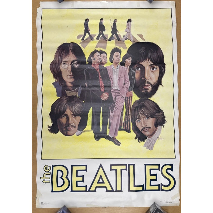 The beatles original vintage concert poster signed and framed