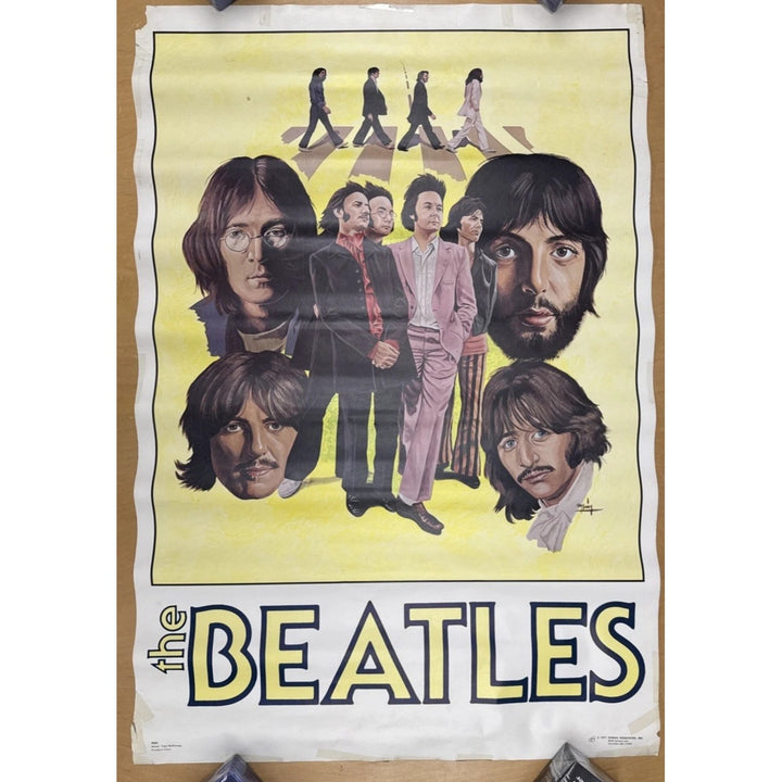 The beatles original vintage concert poster signed and framed.