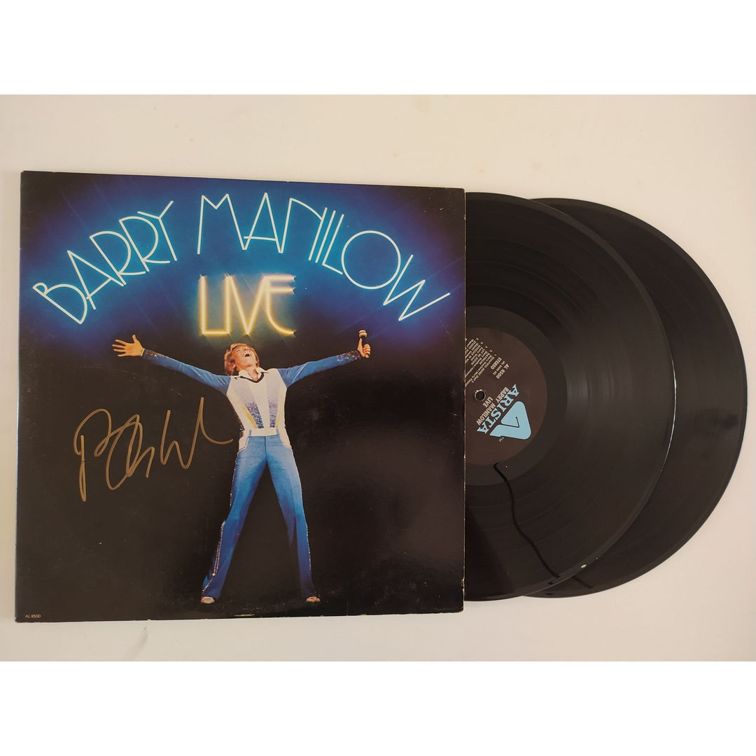 Barry Manilow live original LP signed with proof