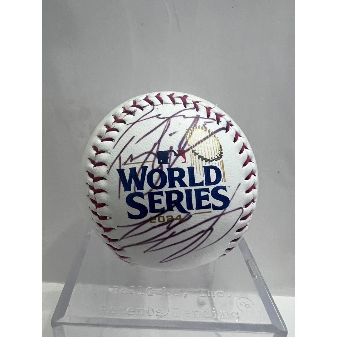 Los Angeles Dodgers Shohei Ohtani, Teoscar Hernandez, Freddie Freeman Rawlings MLB baseball signed with proof.