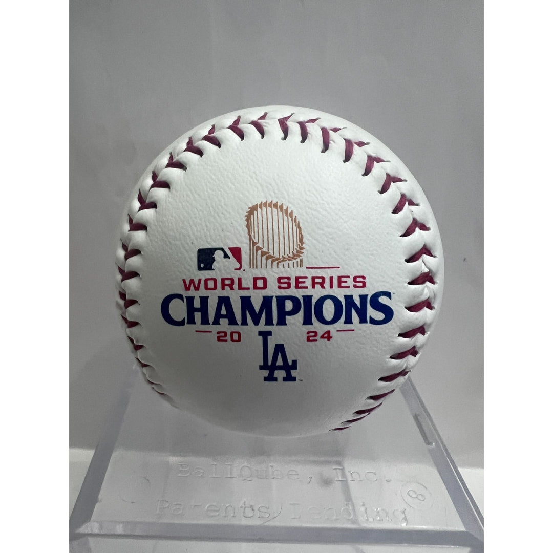 Los Angeles Dodgers Shohei Ohtani, Teoscar Hernandez, Freddie Freeman Rawlings MLB baseball signed with proof.
