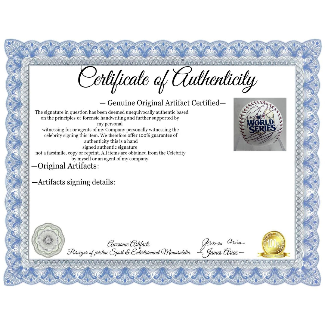 Los Angeles Dodgers Shohei Ohtani, Teoscar Hernandez, Freddie Freeman Rawlings MLB baseball signed with proof.