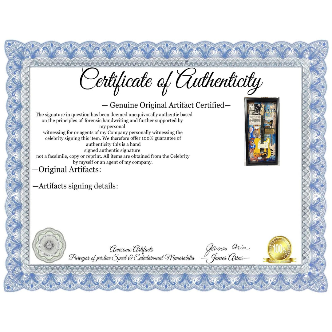 The Beach Boys Brian Carl Dennis Wilson Mike Love and Al Jardine one of a kind full size electric guitar signed with proof