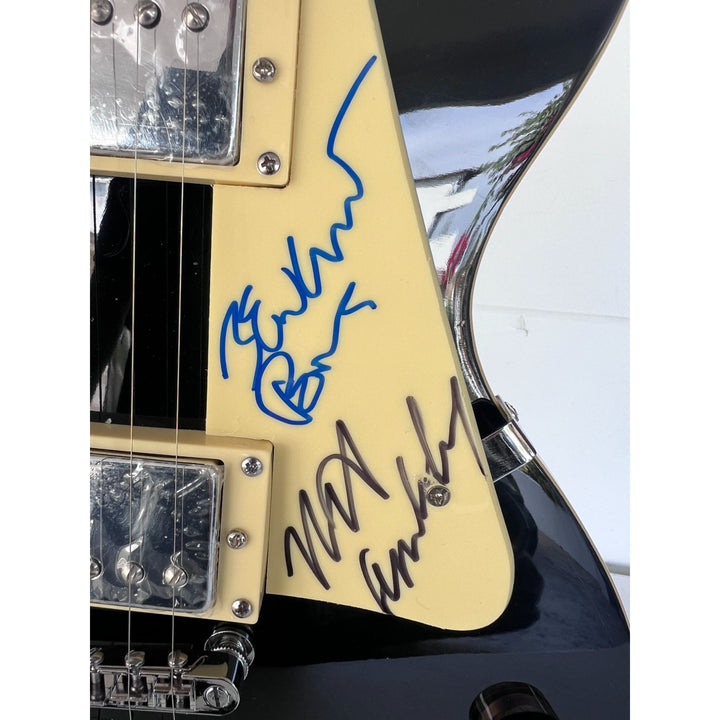 Tom Petty signed with sketch and the Heartbreakers vintage les paul full size electric guitar signed with proof.