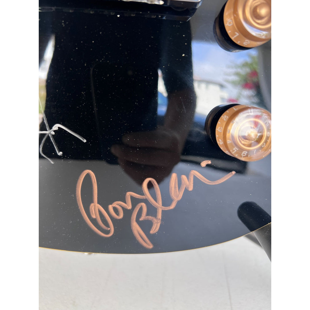 Tom Petty signed with sketch and the Heartbreakers vintage les paul full size electric guitar signed with proof.