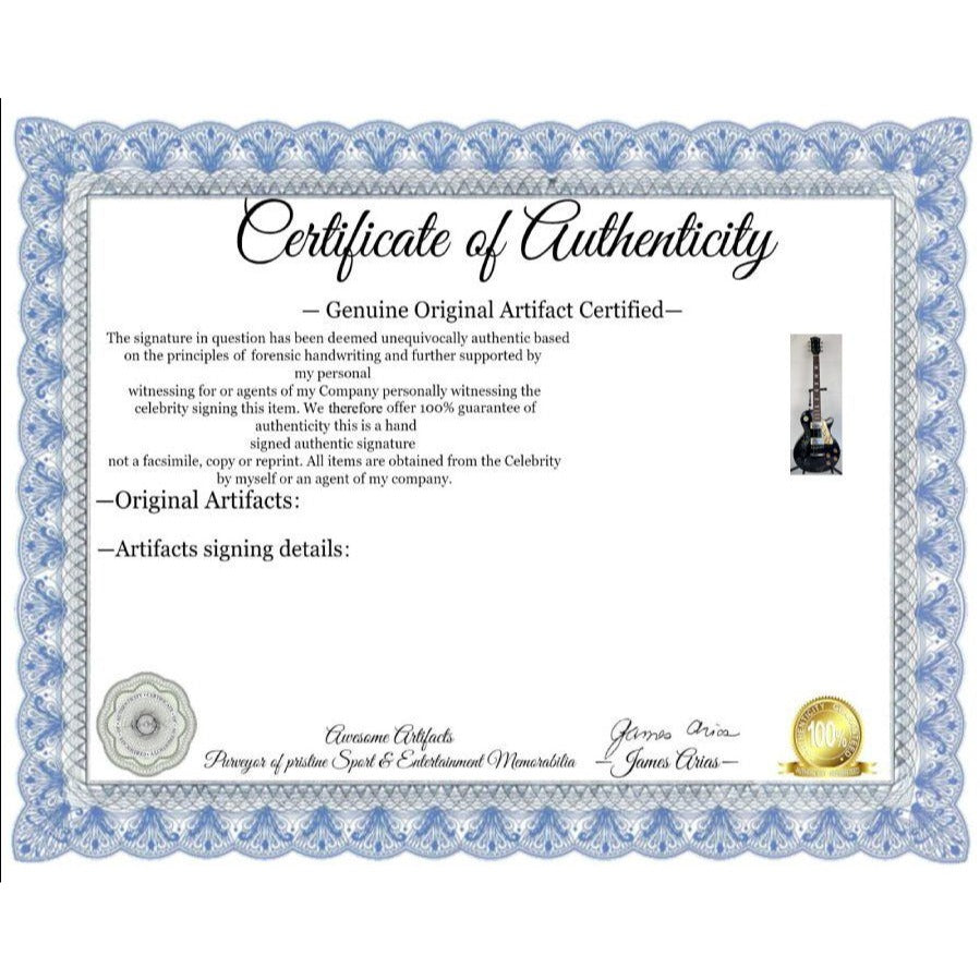 Tom Petty signed with sketch and the Heartbreakers vintage les paul full size electric guitar signed with proof.