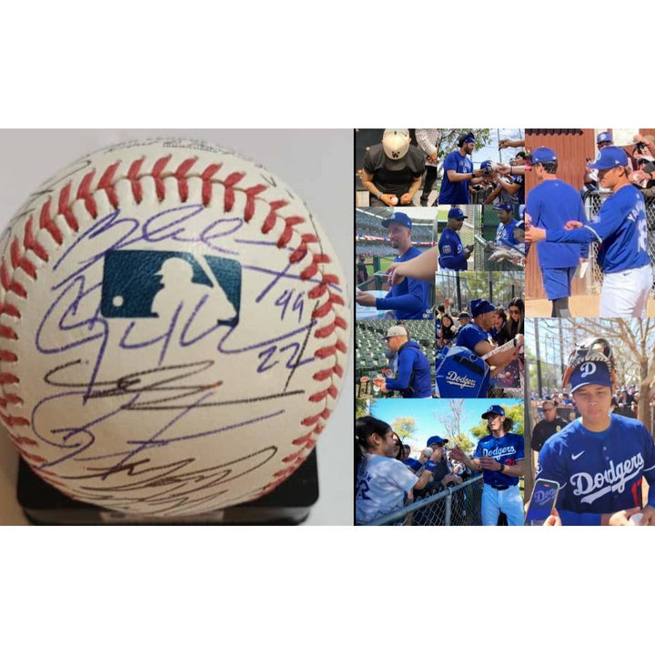 Los Angeles Dodgers Shohei Ohtani Freddie Freeman 2025 team signed Rawlings baseball