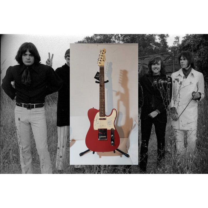 CSNY David Crosby , Stephen Stills, Graham Nash, Neil Young authentic Fender telecaster full size electric guitar signed with proof