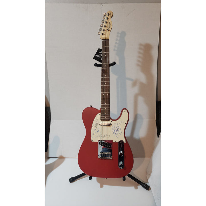 CSNY David Crosby , Stephen Stills, Graham Nash, Neil Young authentic Fender telecaster full size electric guitar signed with proof