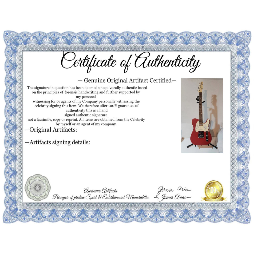 CSNY David Crosby , Stephen Stills, Graham Nash, Neil Young authentic Fender telecaster full size electric guitar signed with proof