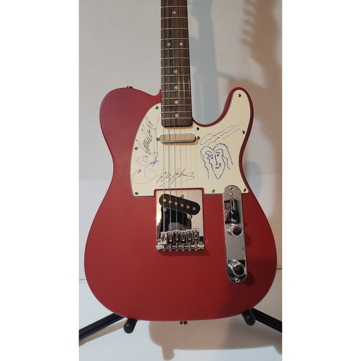 CSNY David Crosby , Stephen Stills, Graham Nash, Neil Young authentic Fender telecaster full size electric guitar signed with proof