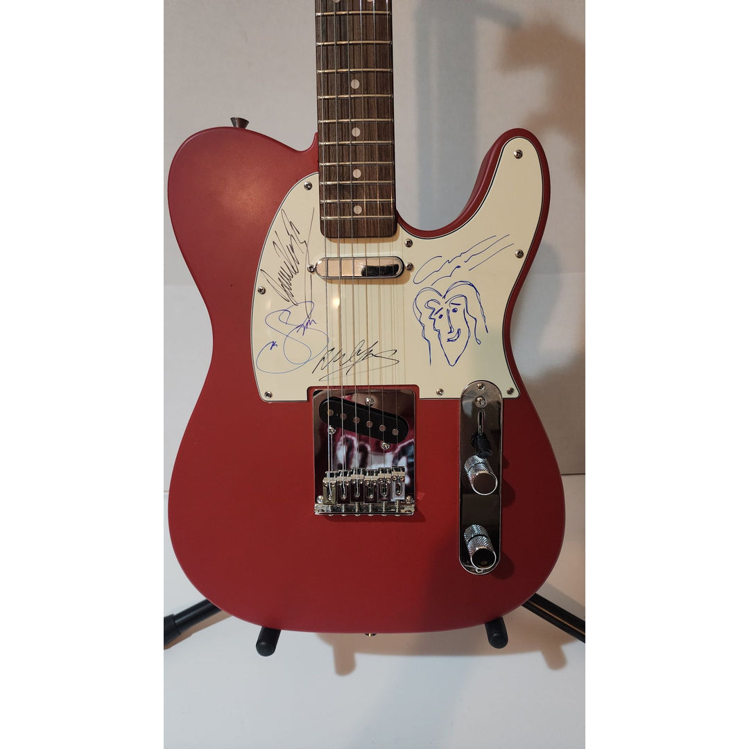 CSNY David Crosby , Stephen Stills, Graham Nash, Neil Young authentic Fender telecaster full size electric guitar signed with proof