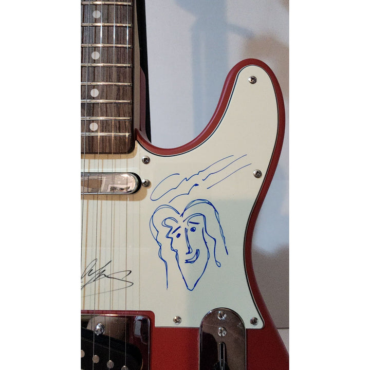 CSNY David Crosby , Stephen Stills, Graham Nash, Neil Young authentic Fender telecaster full size electric guitar signed with proof