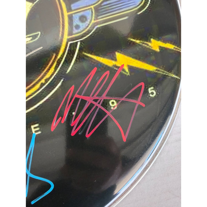 David Grohl Taylor Hawkins Foo Fighters drumhead signed with proof.