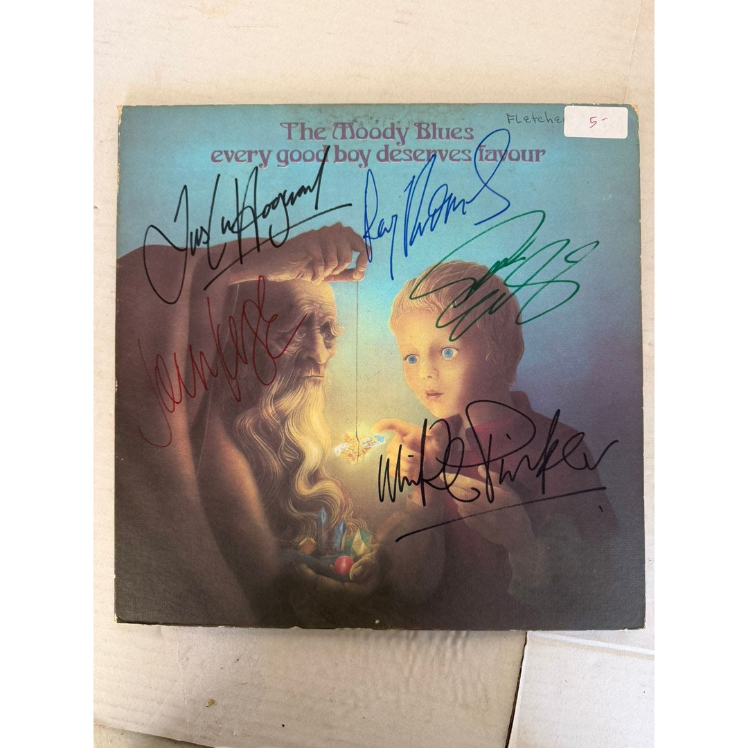 The Moody Blues "Every Good Boy Deserves Favour" LP signed with proof.