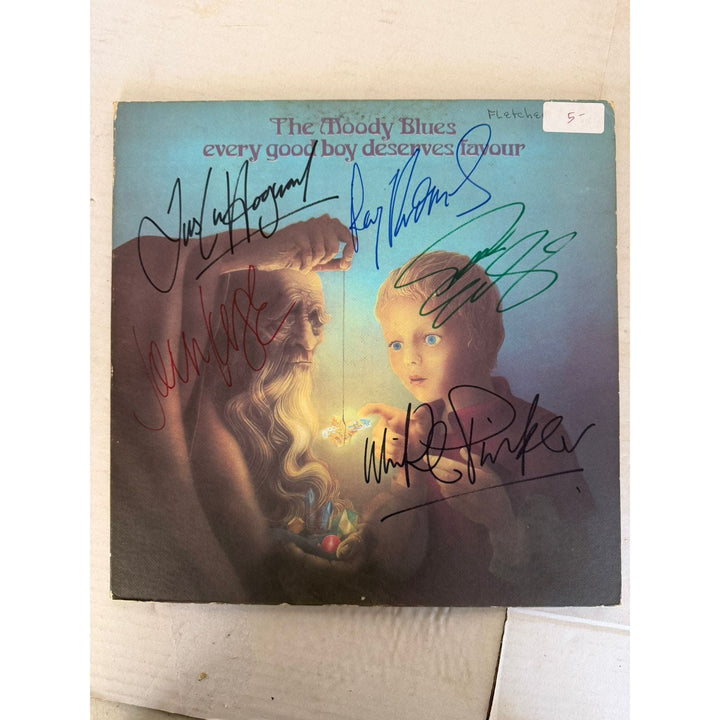 The Moody Blues "Every Good Boy Deserves Favour" LP signed with proof.