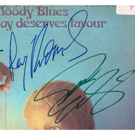 The Moody Blues "Every Good Boy Deserves Favour" LP signed with proof.