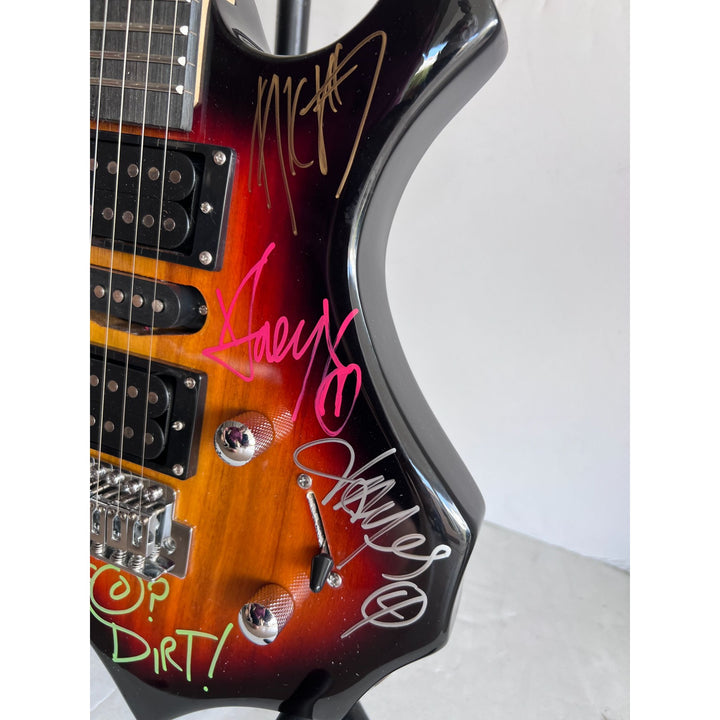 Slipknot band Autographed By All 9 full size electric guitar