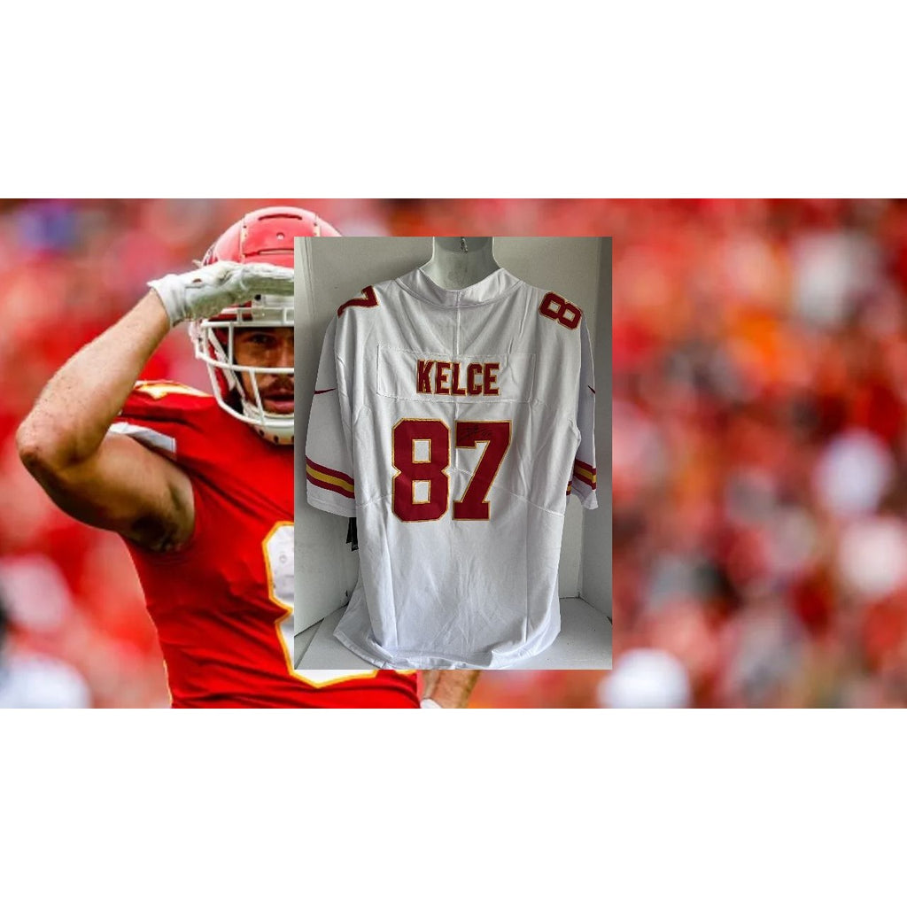 Travis Kelce Kansas City Chiefs Nike extra large game model jersey signed with proof