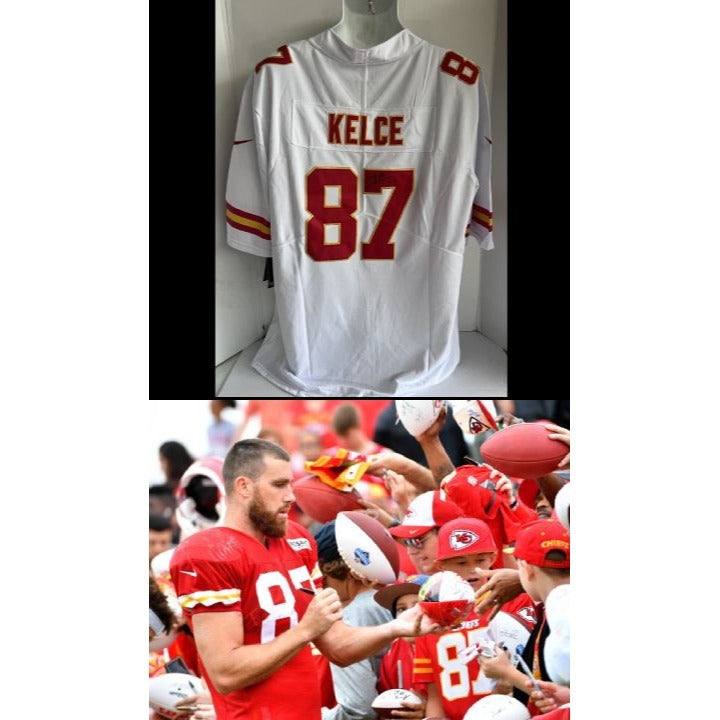 Travis Kelce Kansas City Chiefs Nike extra large game model jersey signed with proof