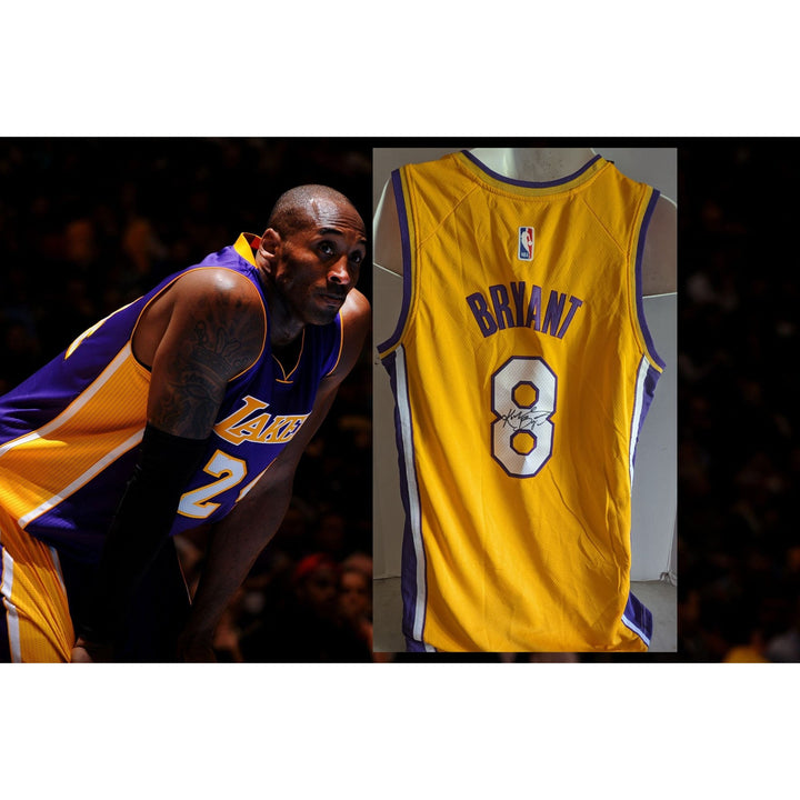 Kobe Bryant vintage Los Angeles Lakers jersey size xl signed with proof
