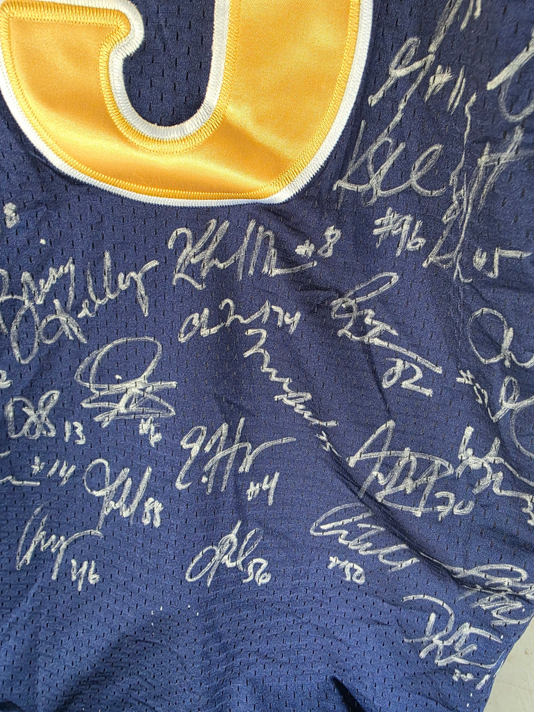 Manti Te'o Notre Dame team signatures set 1 close-up 3