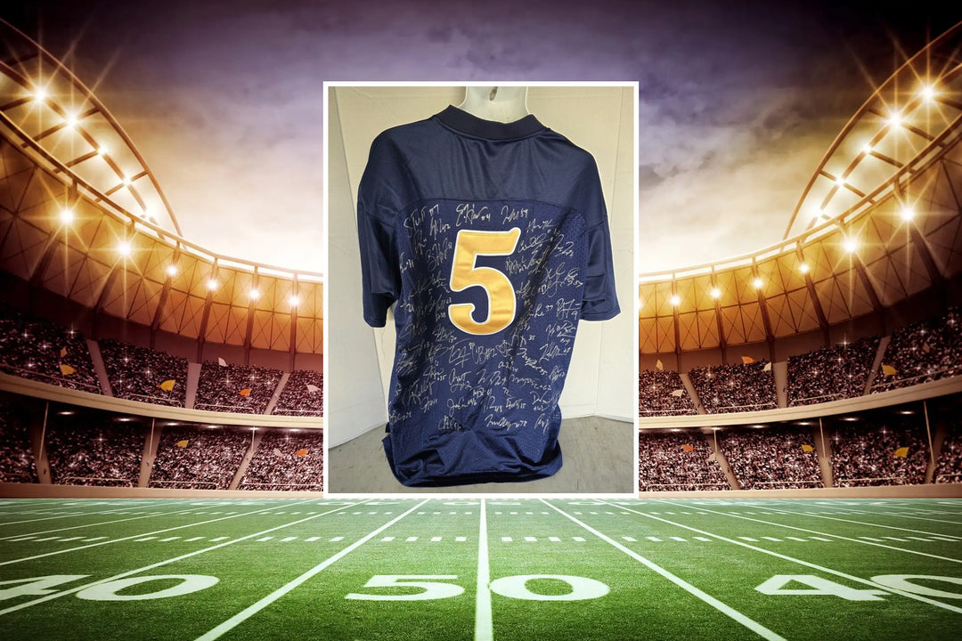 Manti Te'o Notre Dame Fighting Irish 2012 team signed jersey - signed full view set 2