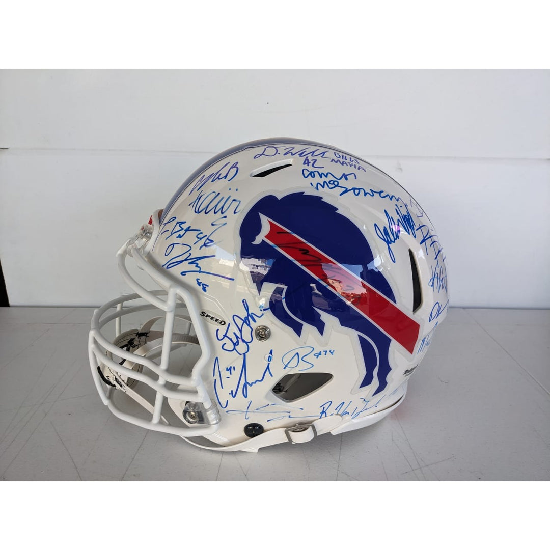 Buffalo Bils 2024 Riddell Speed authentic team signed helmet (40 plus signed ) with proof