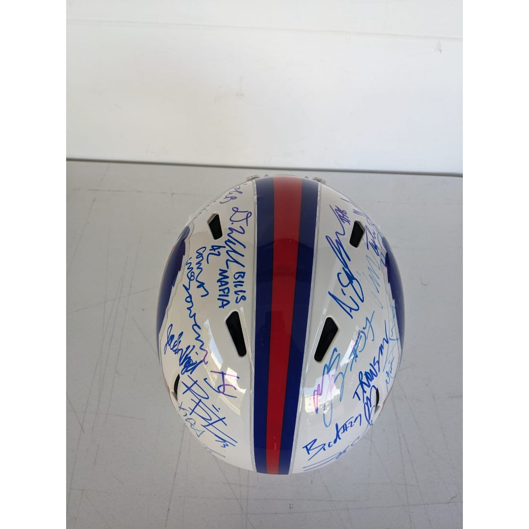 Buffalo Bils 2024 Riddell Speed authentic team signed helmet (40 plus signed ) with proof