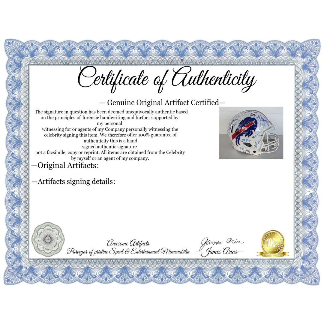 Buffalo Bils 2024 Riddell Speed authentic team signed helmet (40 plus signed ) with proof