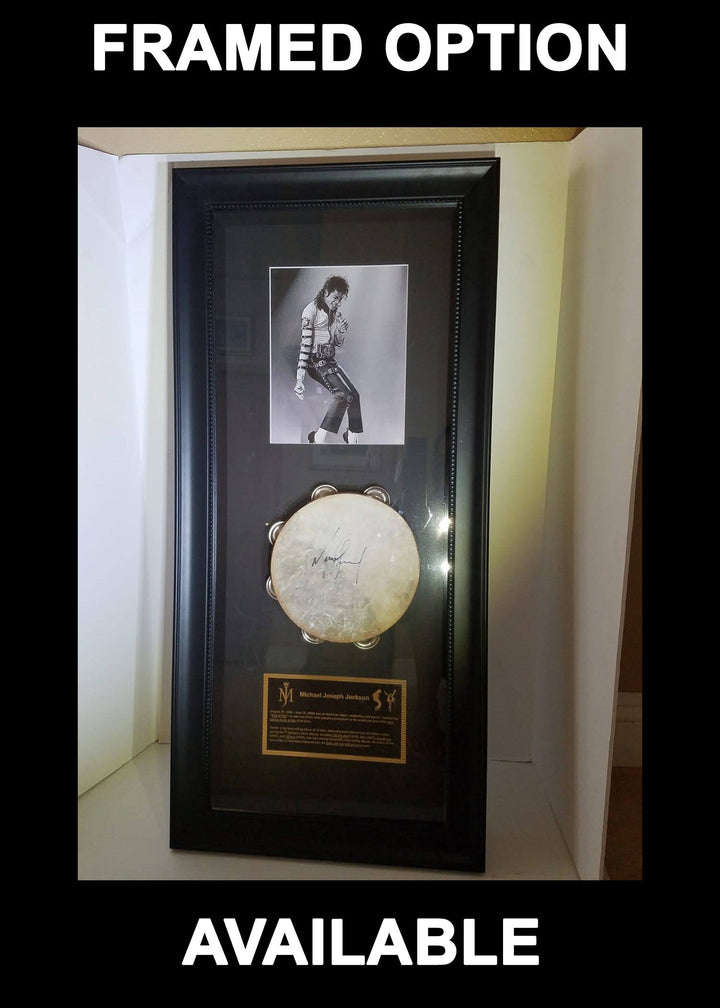 David Lee Roth, Van Halen incredible 14-in tambourine with self-sketch by David and signed with proof