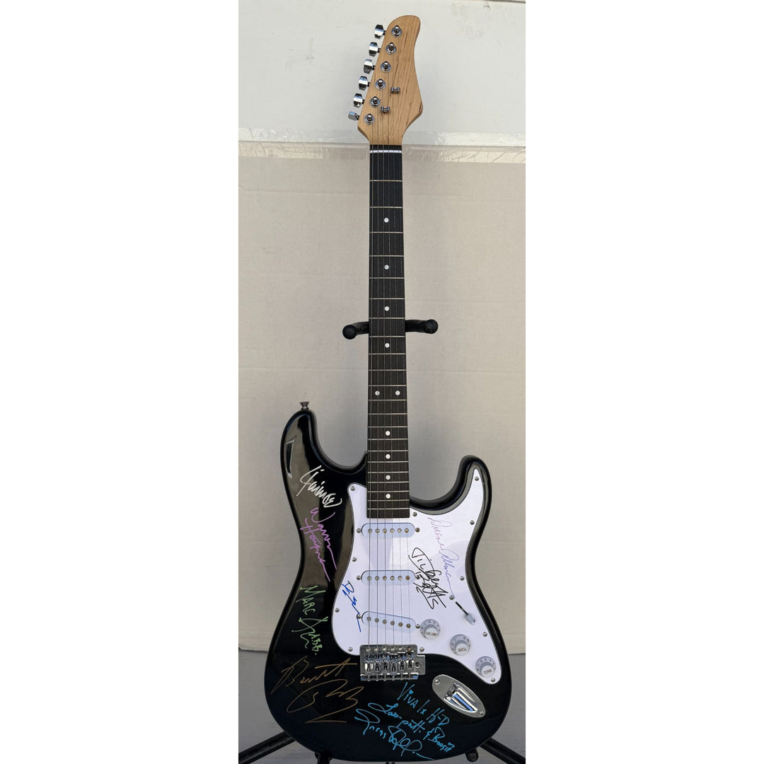 The Allman Brothers Duane Allman Greg Allman Butch Trucks Dickey Betts Warren Haynes Johanny Johanson stratocaster electric guitar signed.
