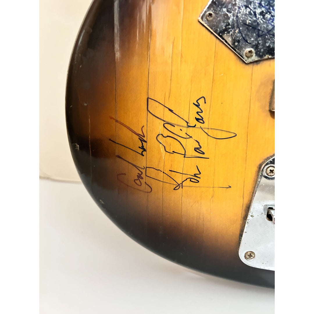 Led Zeppelin Jimmy Page, John Bonham, Robert Plant, John Paul Jones vintage electric guitar signed with proof