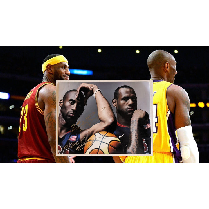 Kobe Bryant "Black Mamba" and LeBron James 11x14 photo signed with proof