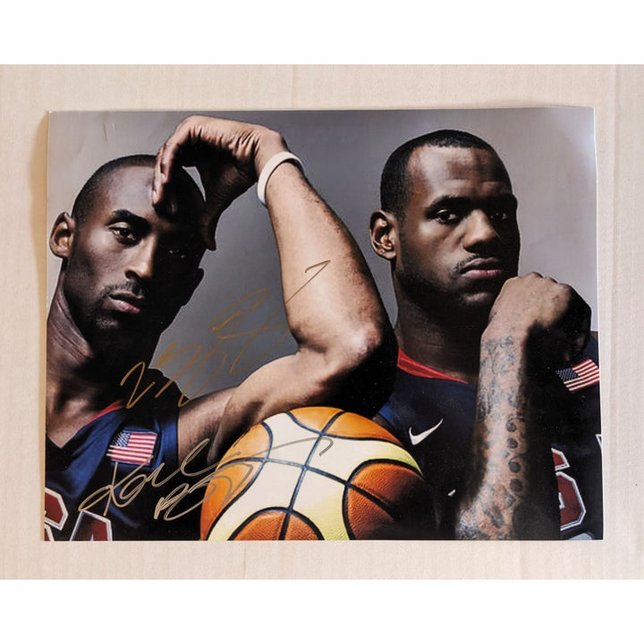 Kobe Bryant "Black Mamba" and LeBron James 11x14 photo signed with proof