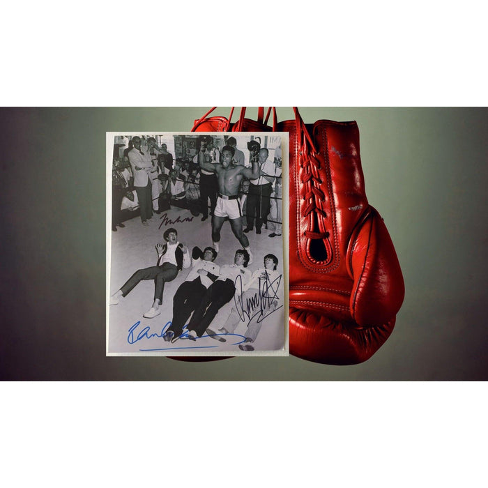 Muhammed Ali Paul McCartney Ringo Starr 8x10 photo signed with proof