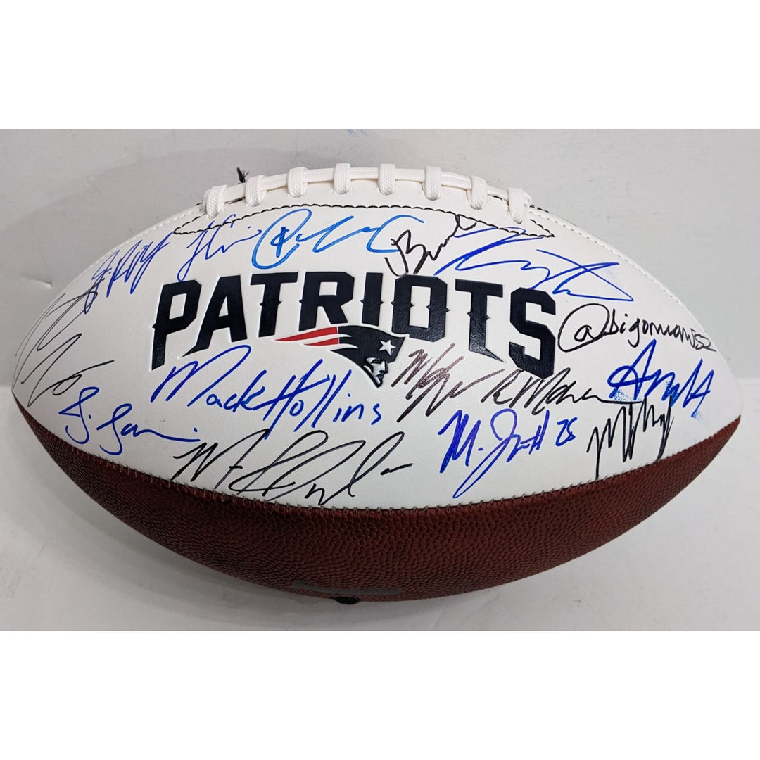 New England Patriots 2025 Drake Maye (40) signed full size Patriots logo football signed with proof $1300