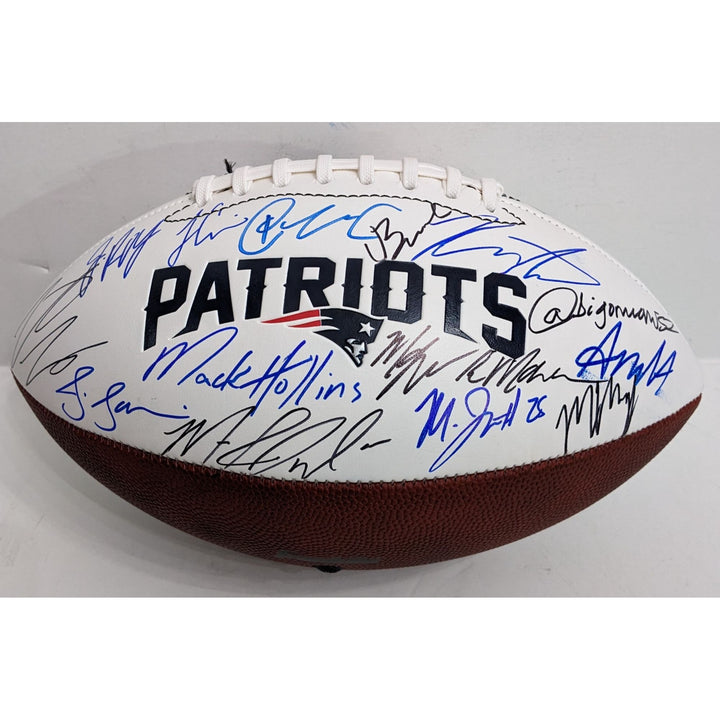 New England Patriots 2025 Drake Maye (40) signed full size Patriots logo football signed with proof $1300