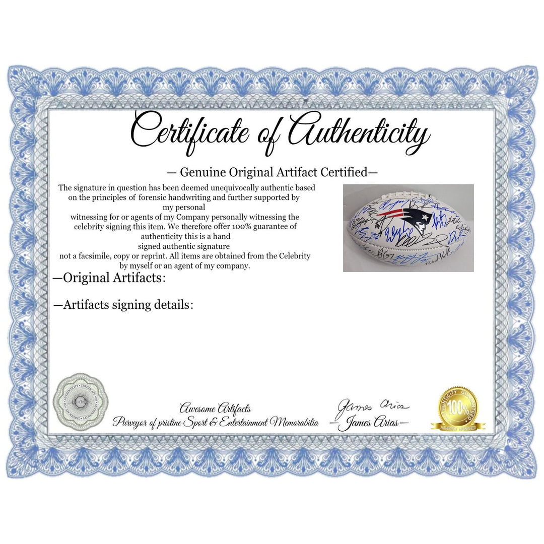 New England Patriots 2025 Drake Maye (40) signed full size Patriots logo football signed with proof $1300