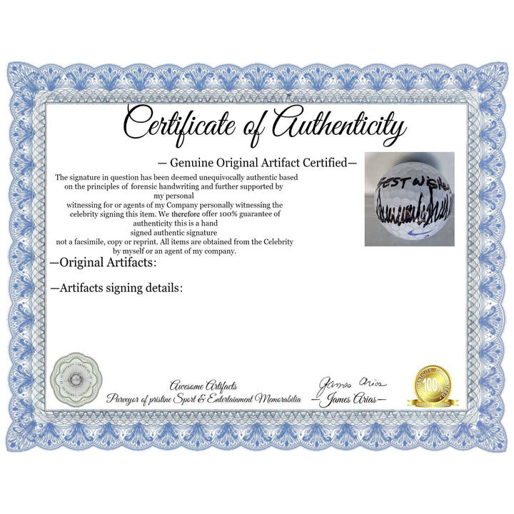 Donald John Trump US President (45 & 47) vintage golf ball signed with proof and free display case